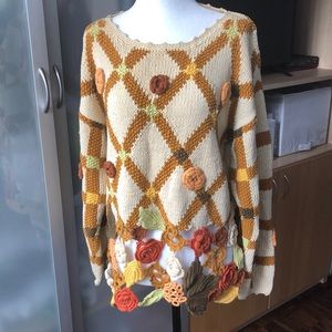 Floral detail Sweater. $35